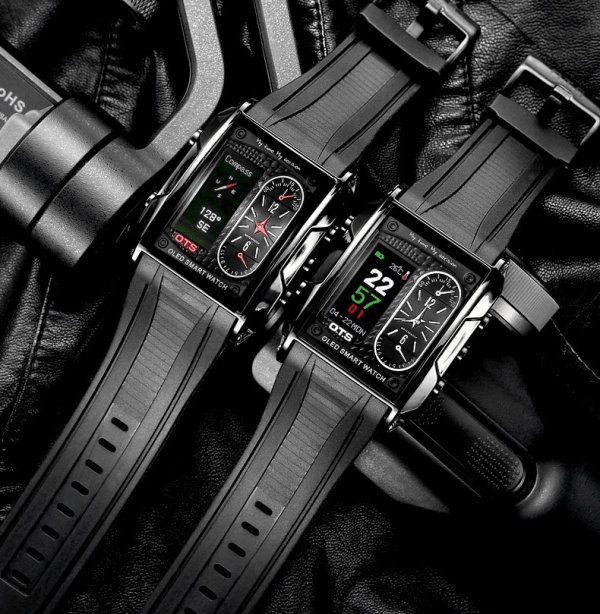 Analoog en Digitaal designer Smartwatch Horloge multifunctioneel met Activity tracker E0037G