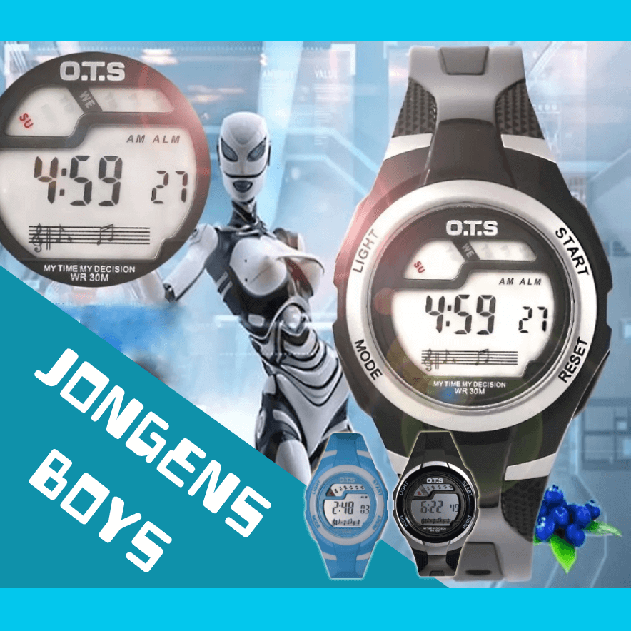 Digitaal Horloge Kind Jongens Speels Dagweergave Kinderen Multicolor LED licht T6228L